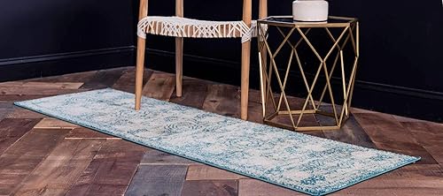 Vista 39 de Unique Loom Bromley Collection Vintage Traditional Medallion Border - Alfombra, Polipropileno, Amarillo/Crema azu/marfil,Gris