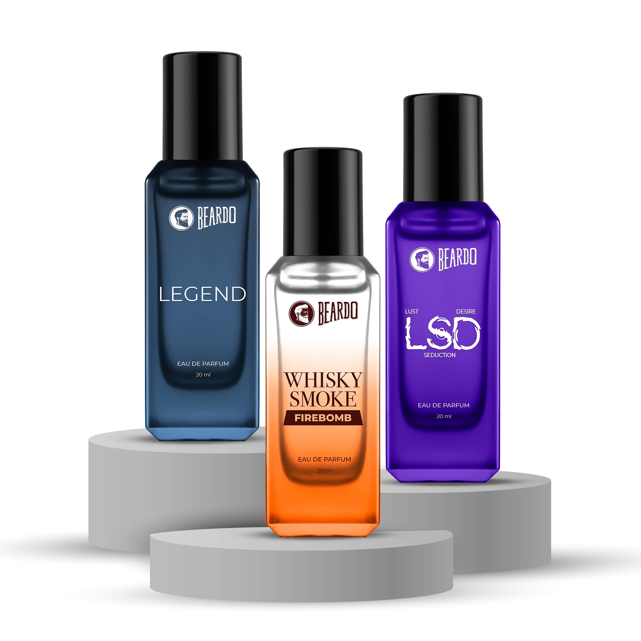 Beardo The Legendary Flame Trio- LSD,Legend & Whisky Smoke Firebomb Perfume for Men (20ml x 3) | Long Lasting Fragrance | Long Lasting Perfume for Men | Gift for Men | Gift for Friend-picture-15