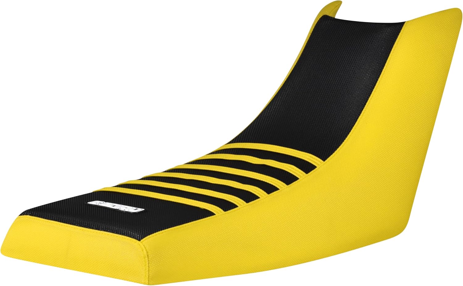 Enjoy Mfg Seat Cover - Compatible with Yamaha 1986-2004 Warrior Quad ATV - Color Side and Ribs - #111 (Golden Yellow Sides/Black top/Golden Yellow Ribs)