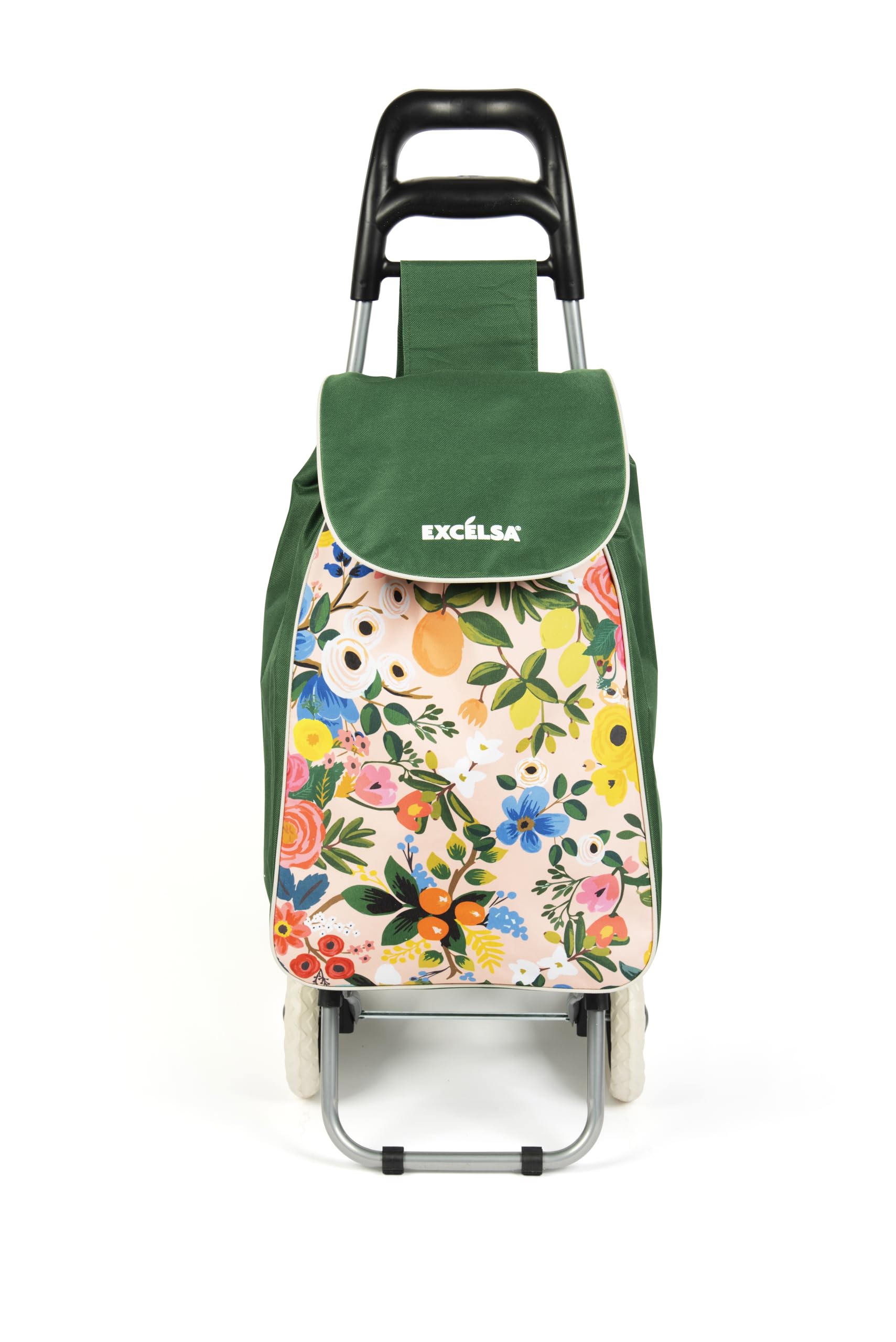 Excelsa Fiori Frida Shopping Cart, Capacity 38 L, Removable Bag, Water Repellent