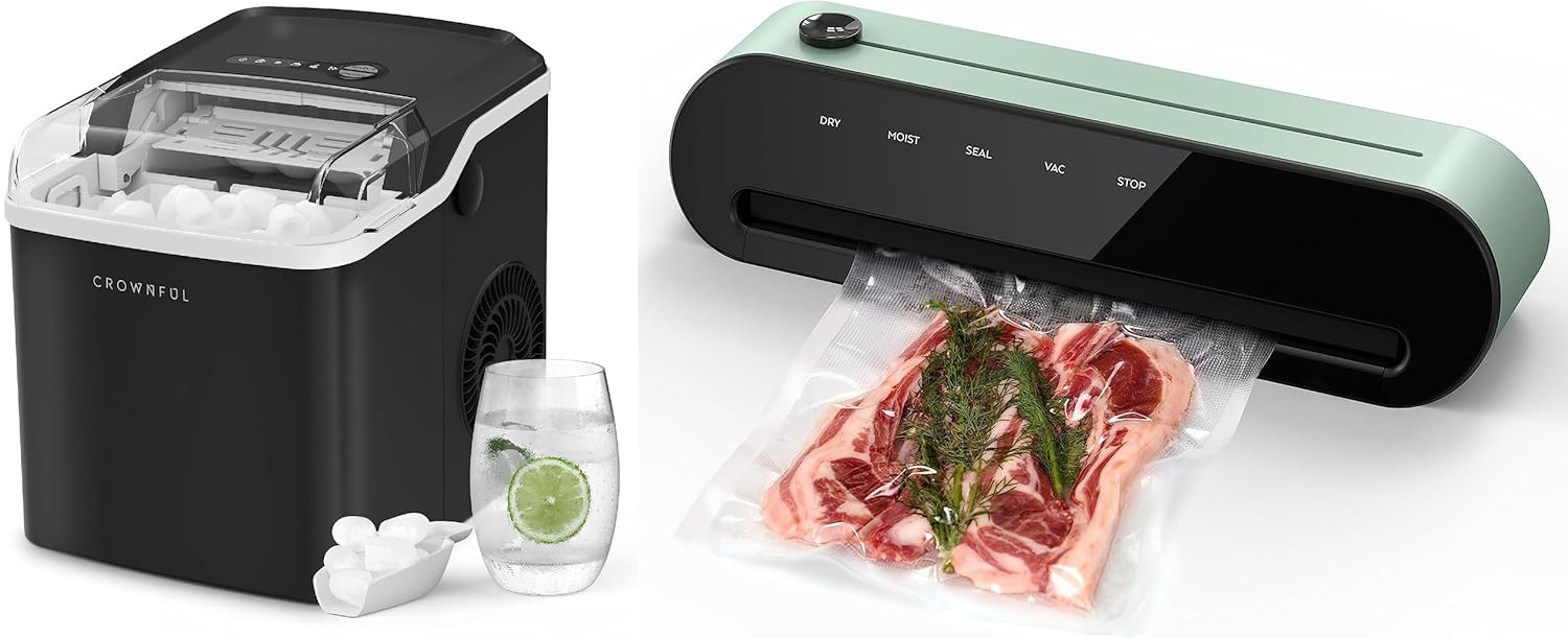 CROWNFUL Ice Makers Countertop, Portable Small Ice Machine