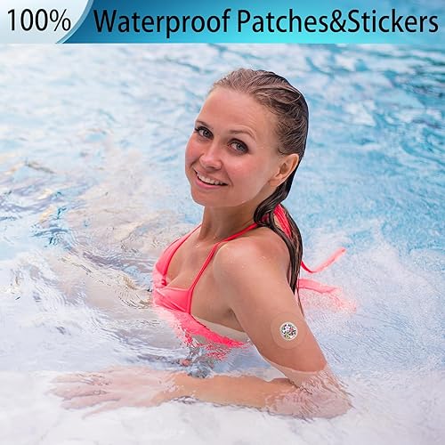 Miniatura 4 de G7 - Juego de 40 parches adhesivos y calcomanías impermeables, cubiertas de sensor de estelo, hipoalergénicas, sin látex, cinta transparente CGM