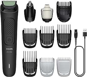 Aparador de Pelos Philips Multigroom 3000 Series, 10 em 1, Barbeador Elétrico para Rosto, Cabeça e Corpo, MG3931/15