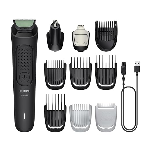 Aparador de Pelos Philips Multigroom 3000 Series, 10 em 1, Barbeador Elétrico para Rosto, Cabeça e Corpo, MG3931/15