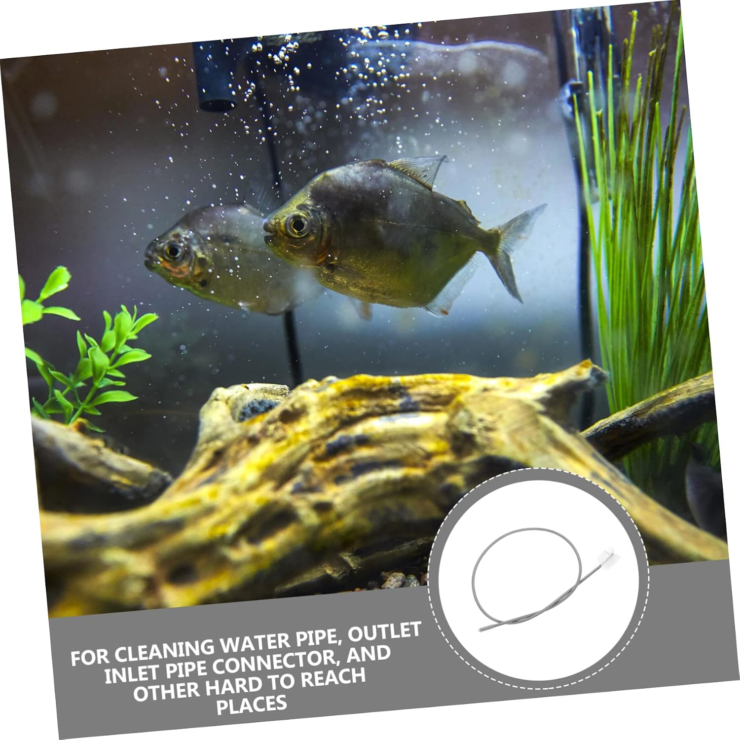 Flexible Aquarium Brush Cleaner for Fish Tank Inlet Outlet Efficient Cleaning Tool for Gravel Fish Tanks Spiral Design for Thorough Cleaning