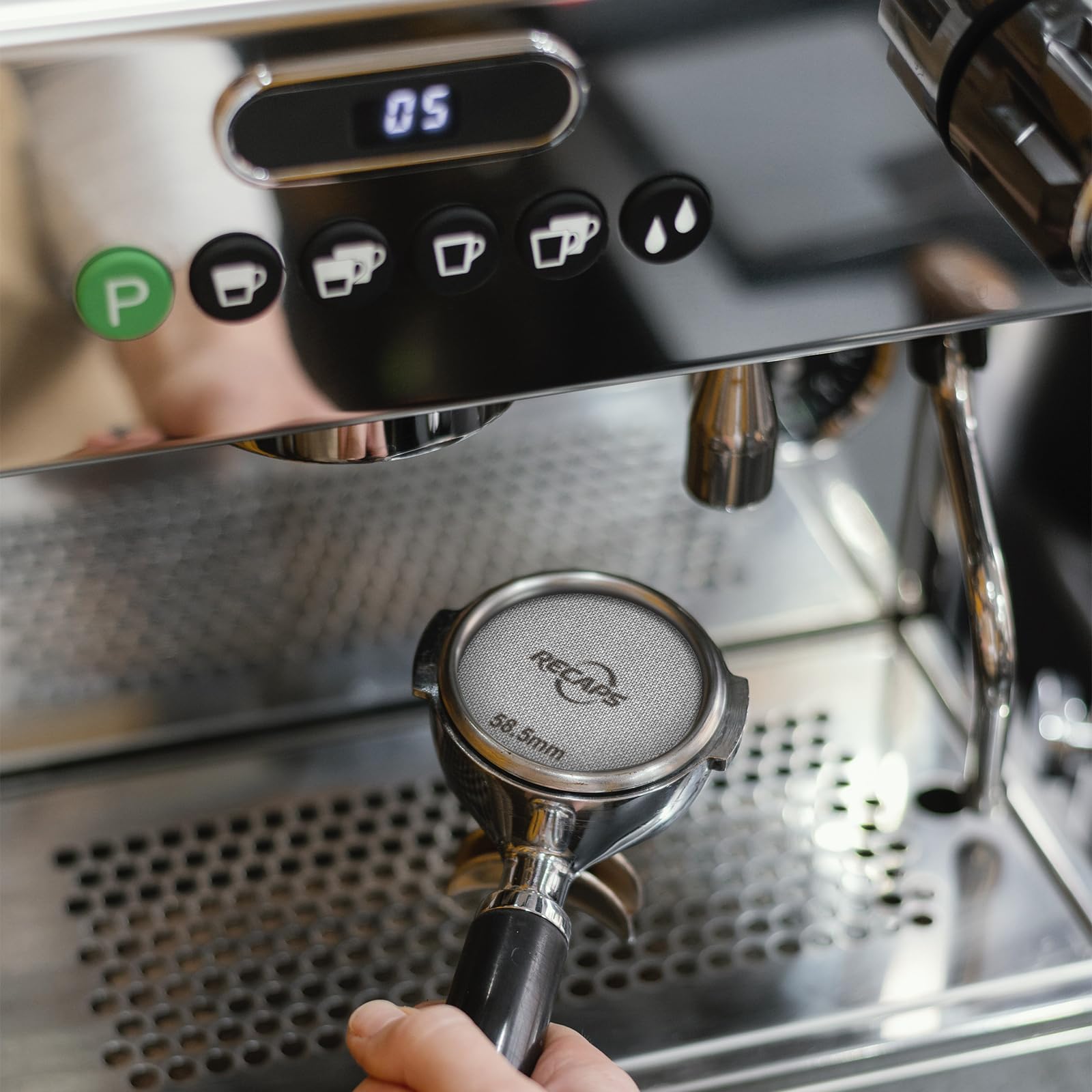 Filtro A Disco Per Caffè Espresso 58,5 Mm In Acciaio Inox 316 - 2 Pezzi, Spessore 1,7 Mm - Schermo Inferiore Per Portafiltro