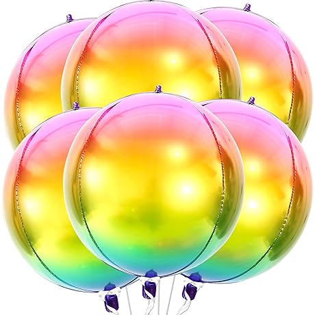 KatchOn Rainbow Foil Balloons: Magical Tie Dye Unicorns for Enchanting Celebrations