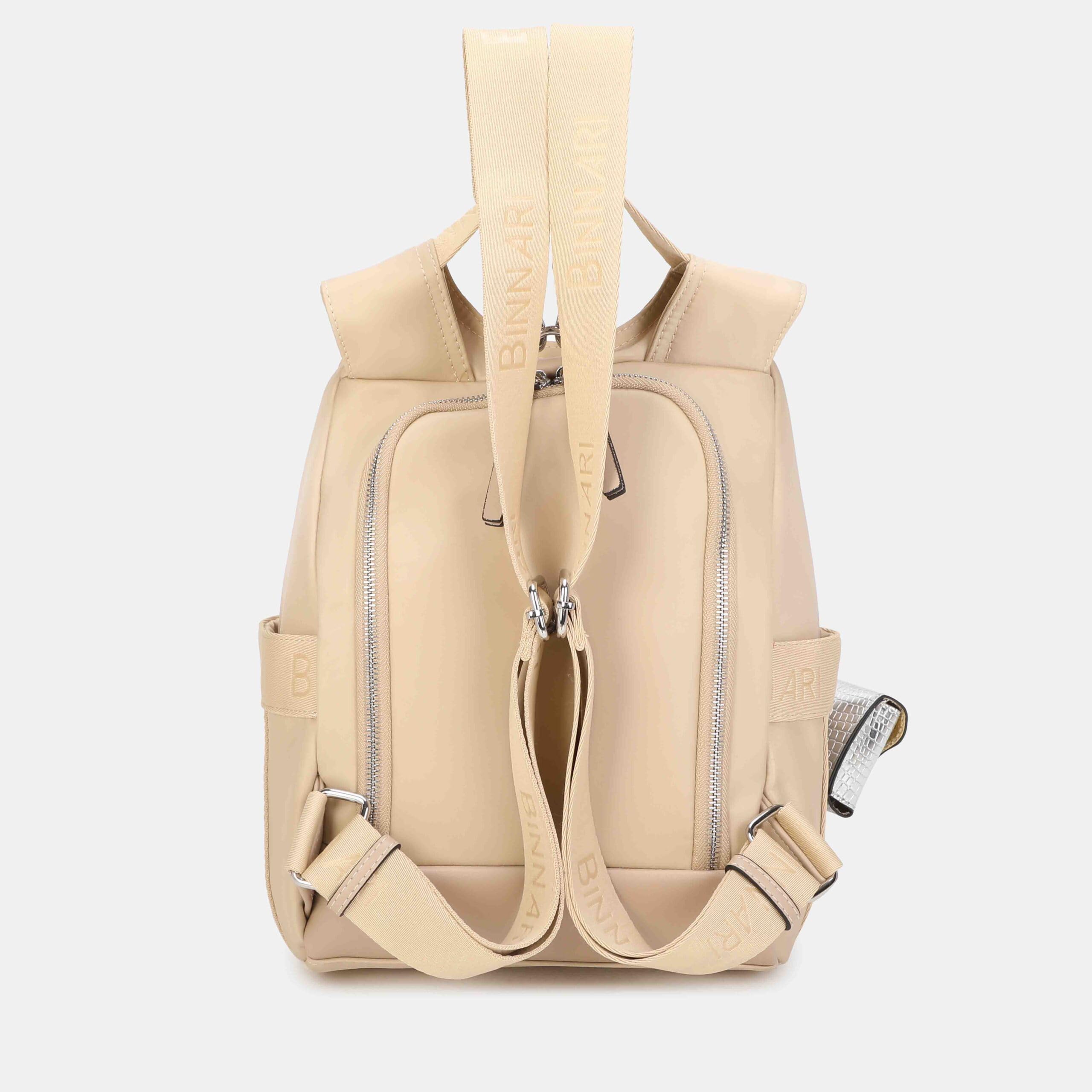Genérico Binnari Bolso Mochila Mujer Antirrobo Mora de Nylon Reciclado con Bolso Pequeño Extraíble