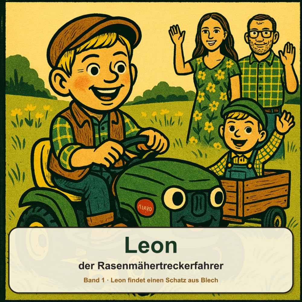Leon der Rasenmähertreckerfahrer: Band 1 · Leon findet einen Schatz aus Blech