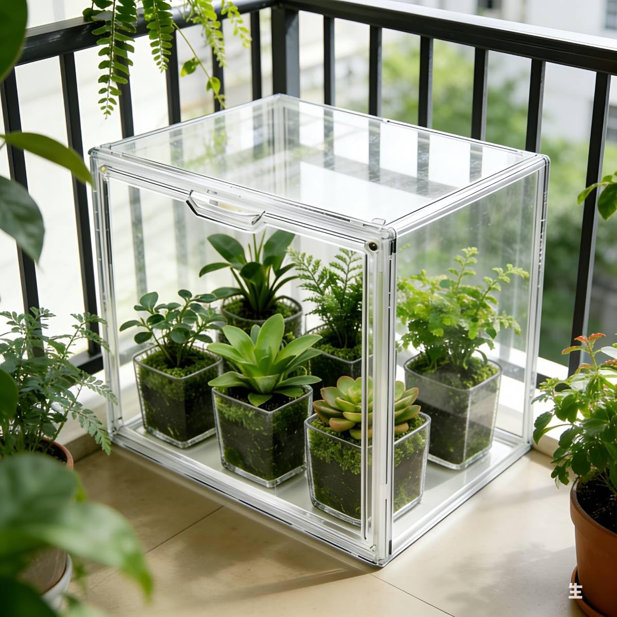 Amazon.co.jp: 屋内用ミニ温室 クリアスタッカブルグリーンハウス