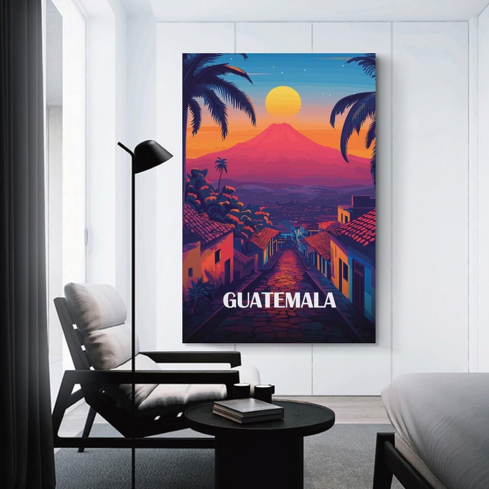 Junmoney Guatemala Travel Canvas Wall Decor, 16x24inch(40x60cm), for Gallery Wall Decor And Room Displays, Wall Decor Suited to Curated Displays
