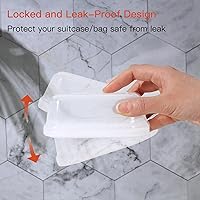 Vista 3 de Quatish Jabonera a prueba de fugas con tapa y capa de drenaje, contenedor de jabón de barra para viajes a prueba de roturas, artículos de aseo