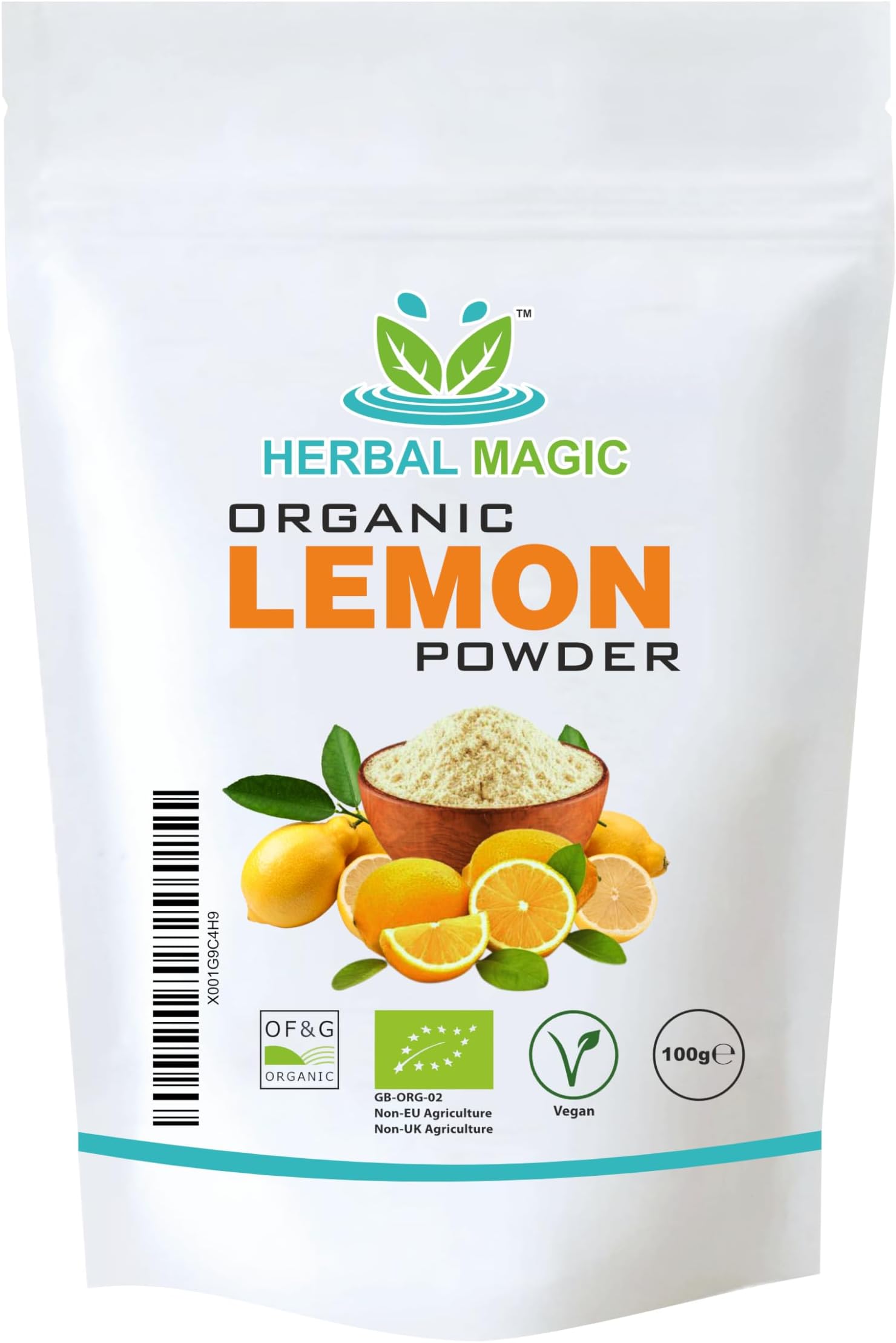 Herbal Magic's Pure & Organic Lemon juice Powder - Rich & Vibrant Smoothies, Shakes, Juices, Baking, Cuisines - irresistibly delicious - for an active lifestyle -100g