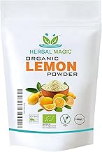Herbal Magic's Pure & Organic Lemon juice Powder - Rich & Vibrant Smoothies, Shakes, Juices, Baking, Cuisines - irresistibly delicious - for an active lifestyle -100g
