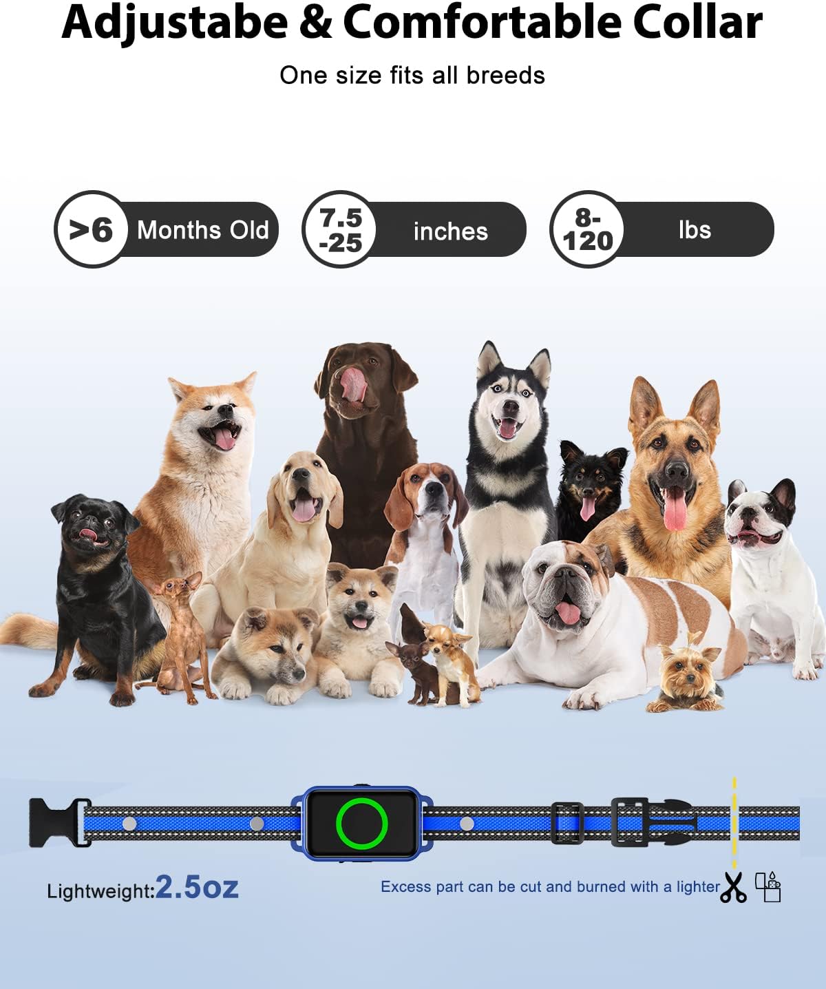Haoteful Upgraded Dog Shock Collar, Dog Training Collar with Remote 2600FT, Shock Collar for Large Medium Small Dogs, Electric Collar with Beep, Vibrate, Shock, Safety Lock : Pet Supplies