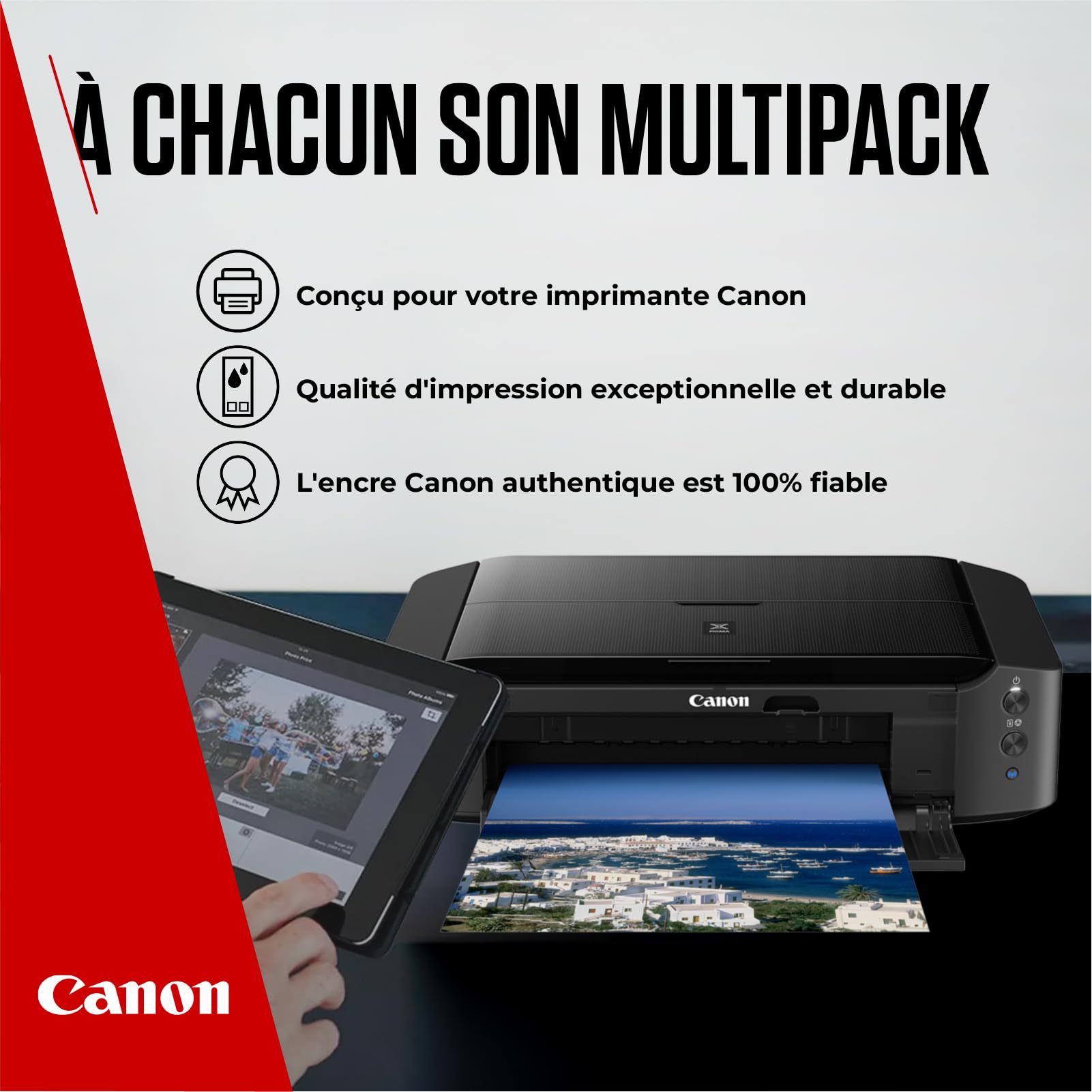 Canon PG-545XL x 2 / CL-546XL Cartouches d'encre Authentiques à Haut rendement, Lot de 3 (2 x Noir, 1 x Couleur) - Carton Multipack