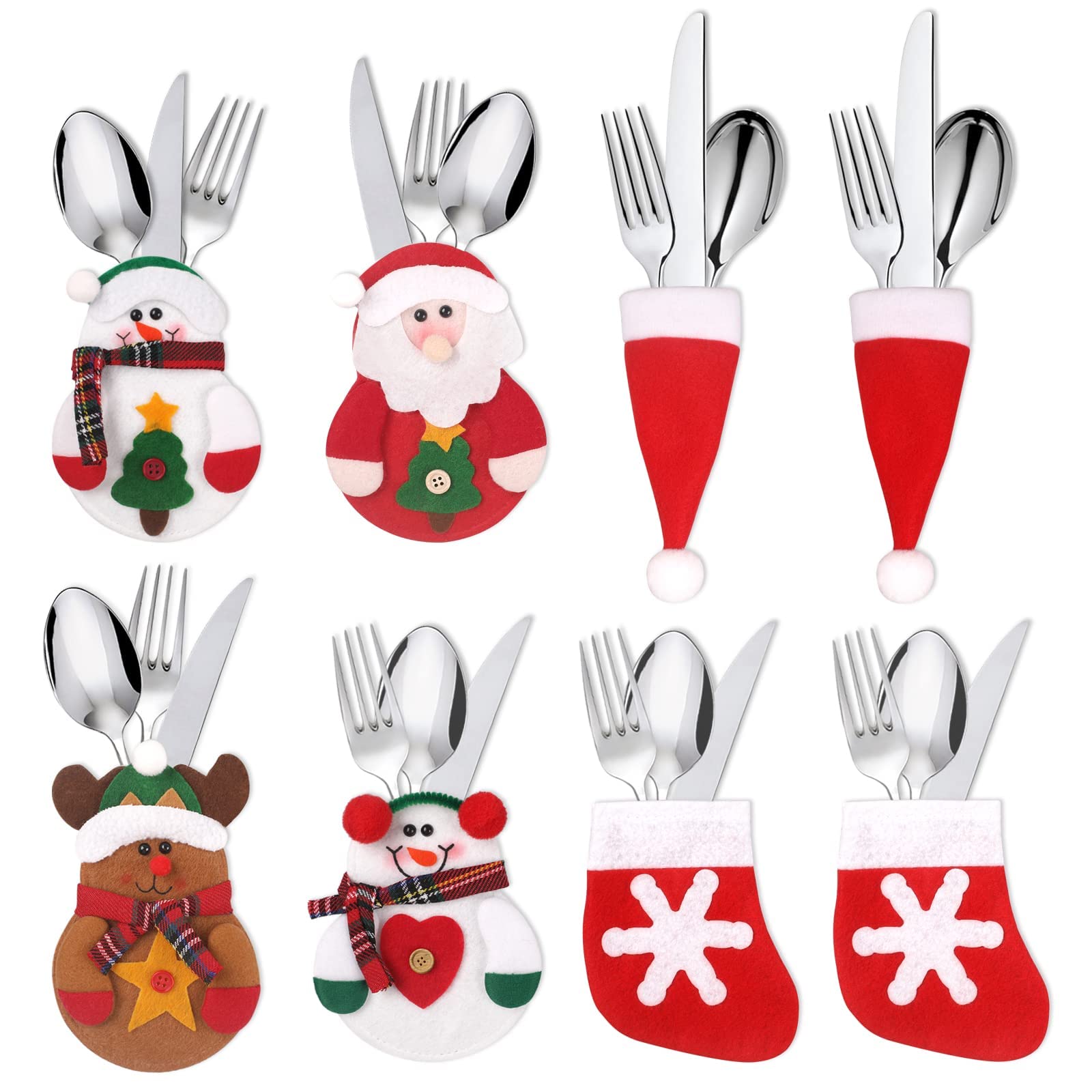 クリスマスセール中❣️フランス❤︎アンティーク✨カトラリーセット❤︎ Amazon.co.jp: クリスマスカトラリーホルダーカトラリーセット8PCS