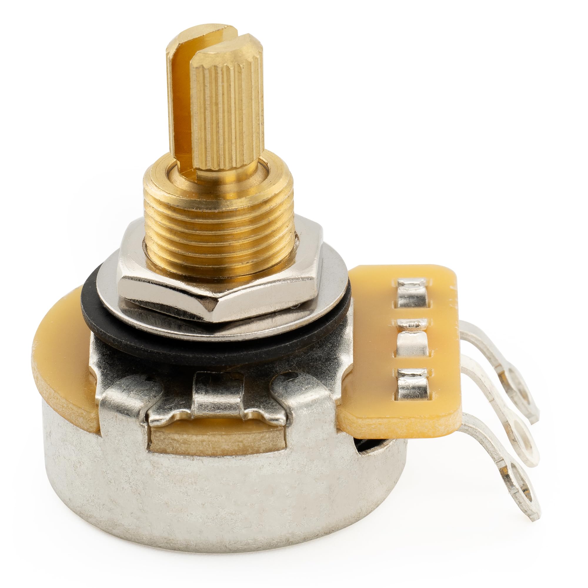 CTS 450G B500K Potenciómetros Latón Standard Split Shaft 3/8 Pulgada 10% Lineal Taper Poti para Guitarra Eléctrica Bajo(Set de 10)