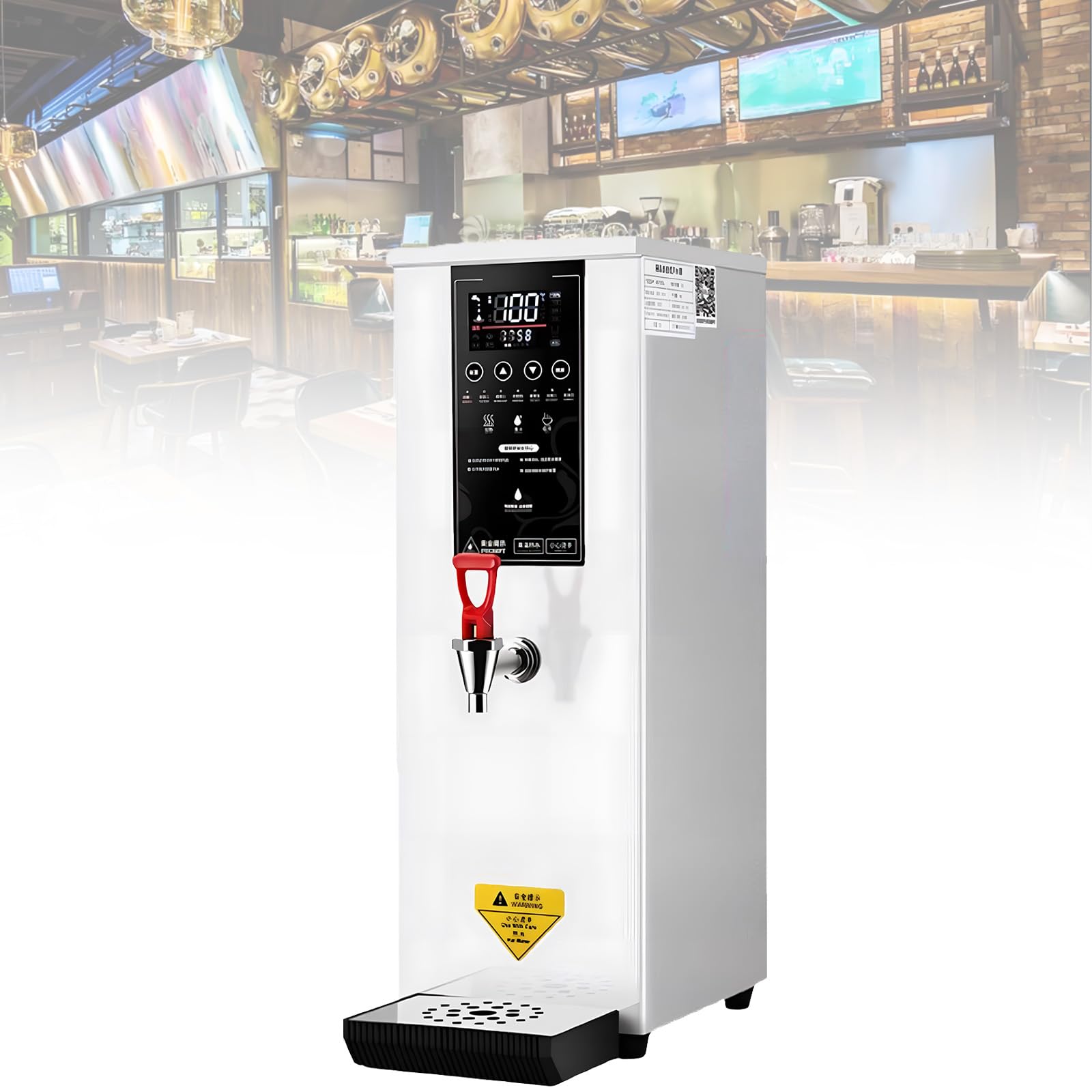 Distributore di acqua calda commerciale 25L Acciaio inossidabile, 3002 ad alta uscita, controllo LCD del temperaggio del touchscreen per gli uffici del caffè, il riscaldamento a strati impedisce il ri