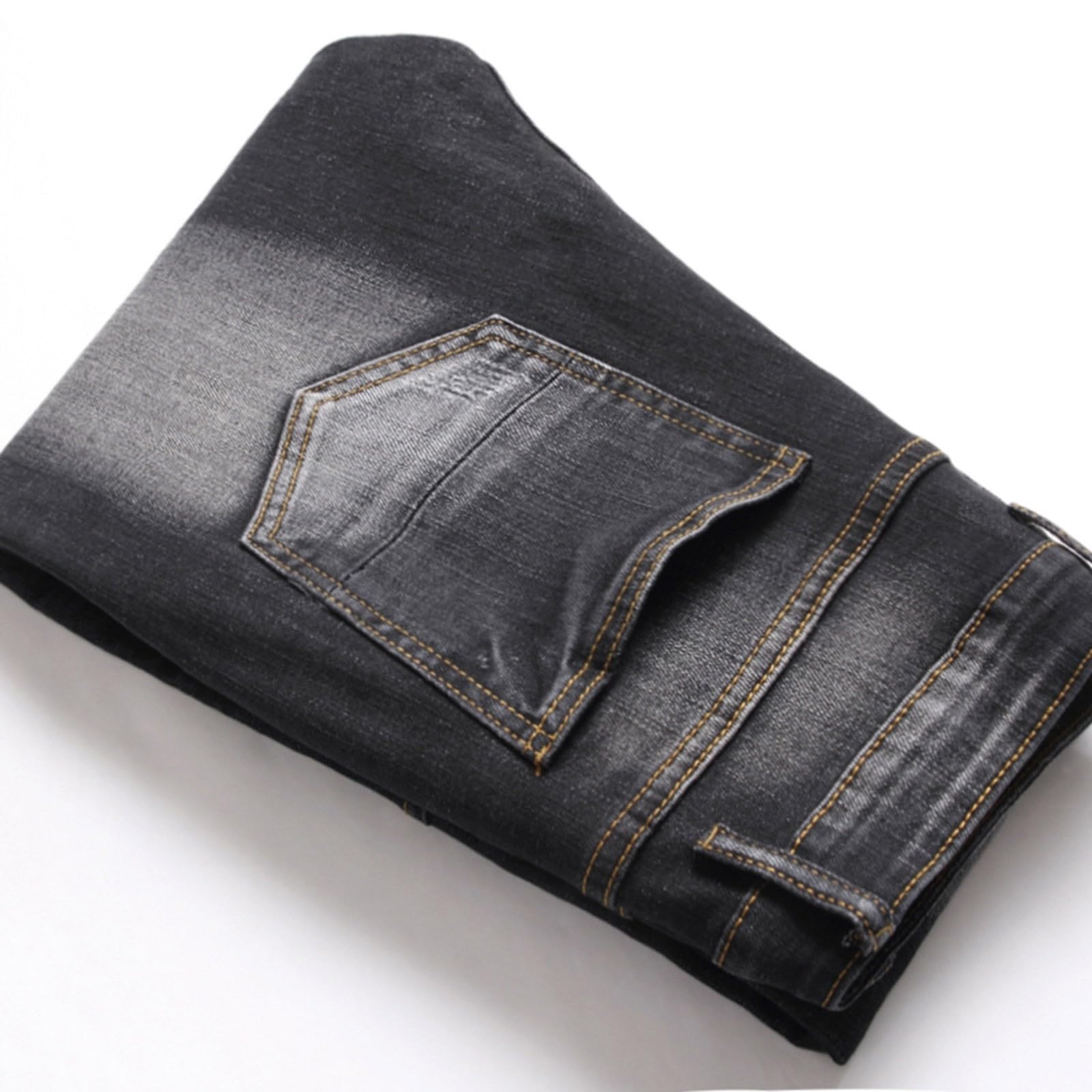 Jeans da Uomo Strappati, Pantaloni Jeans Uomo Strappati Leggeri Neri Pantaloni Jeans Strappati Slim Fit Regular Jean Skinny Elasticizzati Jeans Skinny Jeans da Uomo alla Moda per Tutte Le Occasioni