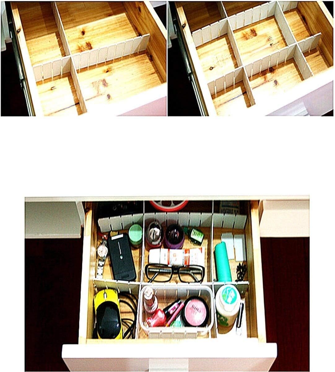 6PCS DIY Grid Drawer Divider Storage Organizer Drawer Partitions Free