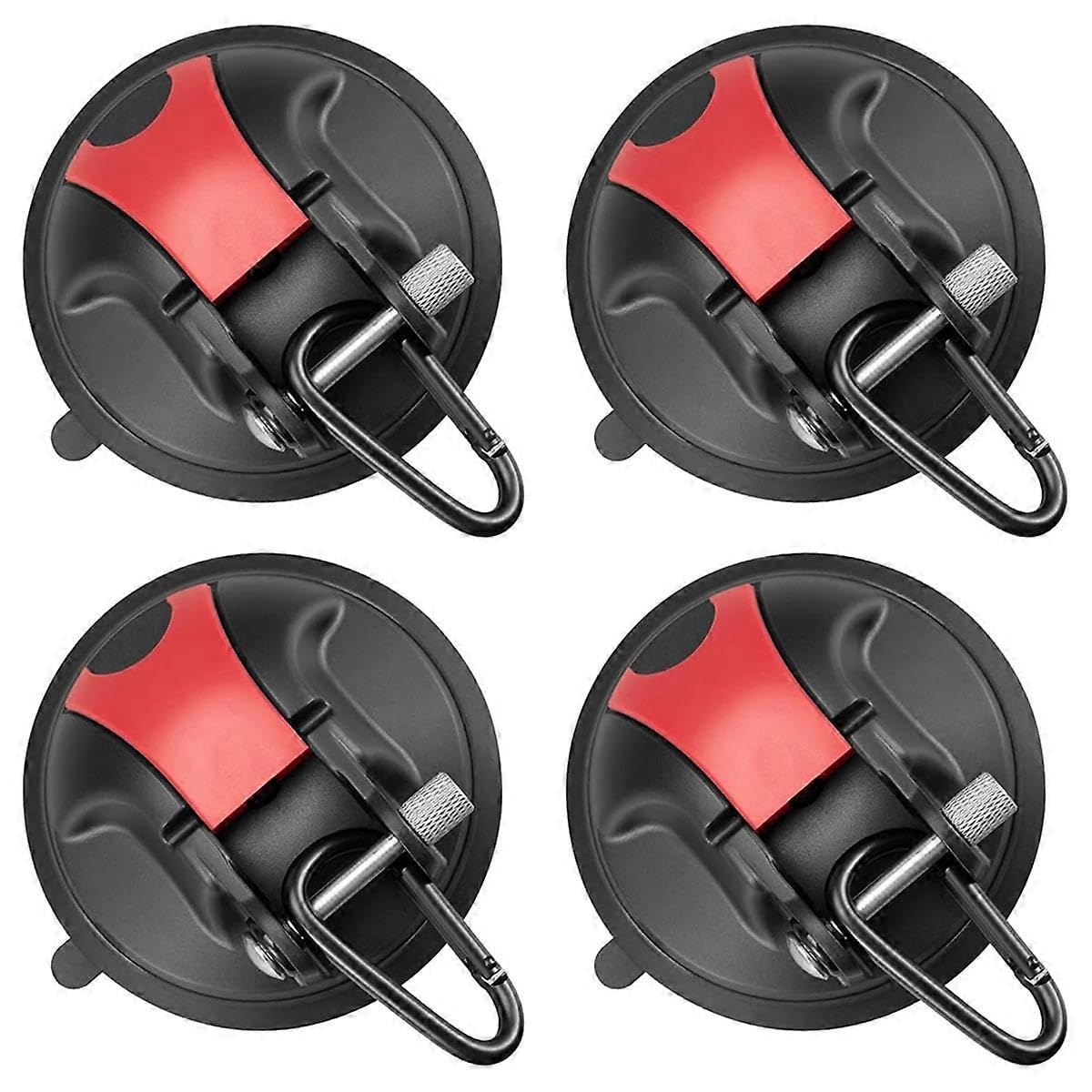 Joyhappst Image Color 4 Pcs Heavy Duty Suction Cup Hooks For Camping, Car, Rv, Window - Camping Suction Cup Hooks