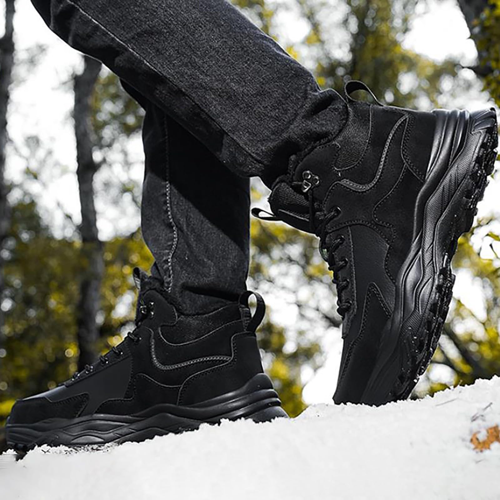 Chaussures De Randonnée Couple Femmes Hommes Chaussures De Randonnée Chaussures Courtes En Coton Bottes De Neige Bottes De Neige D'hiver Chaussures Neige Homme Fourrure Chaussures Neige Homme