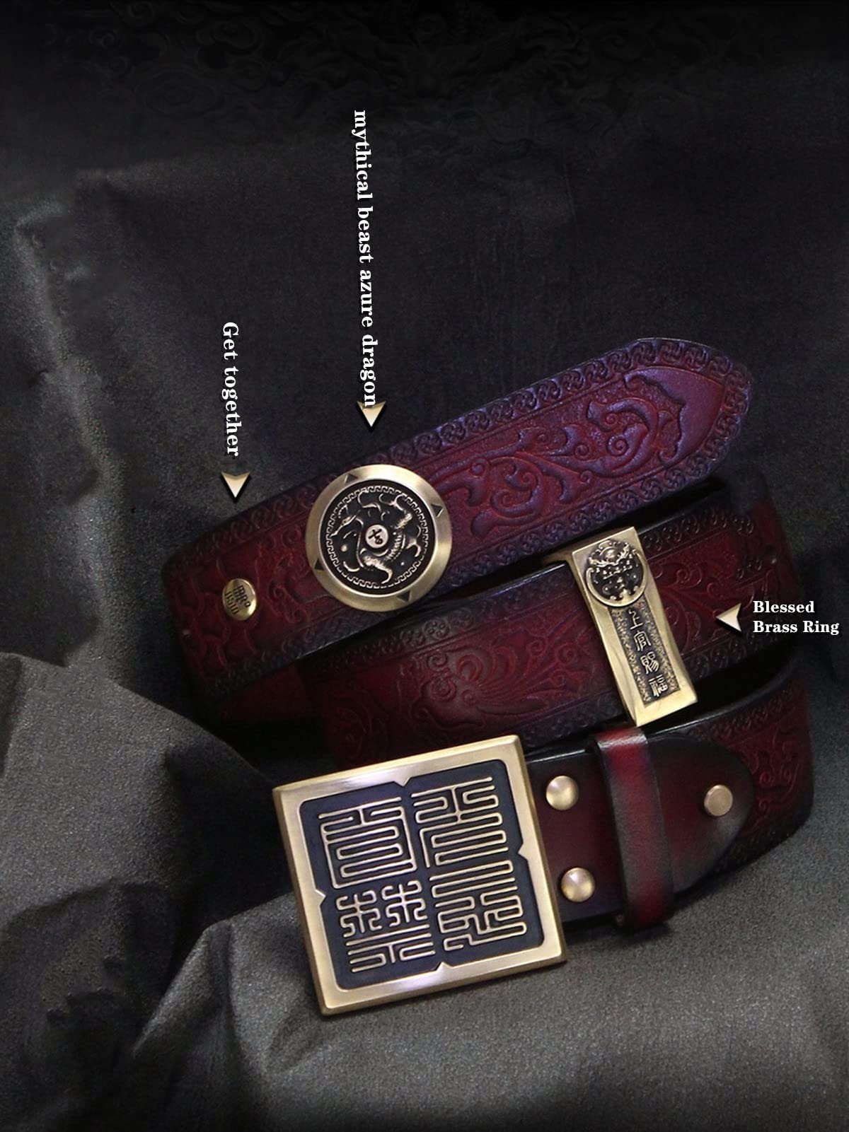 Cintura Uomo Men's Belt Pulsante in rame fatti a mano Cinture maschili cinghia in pelle vera