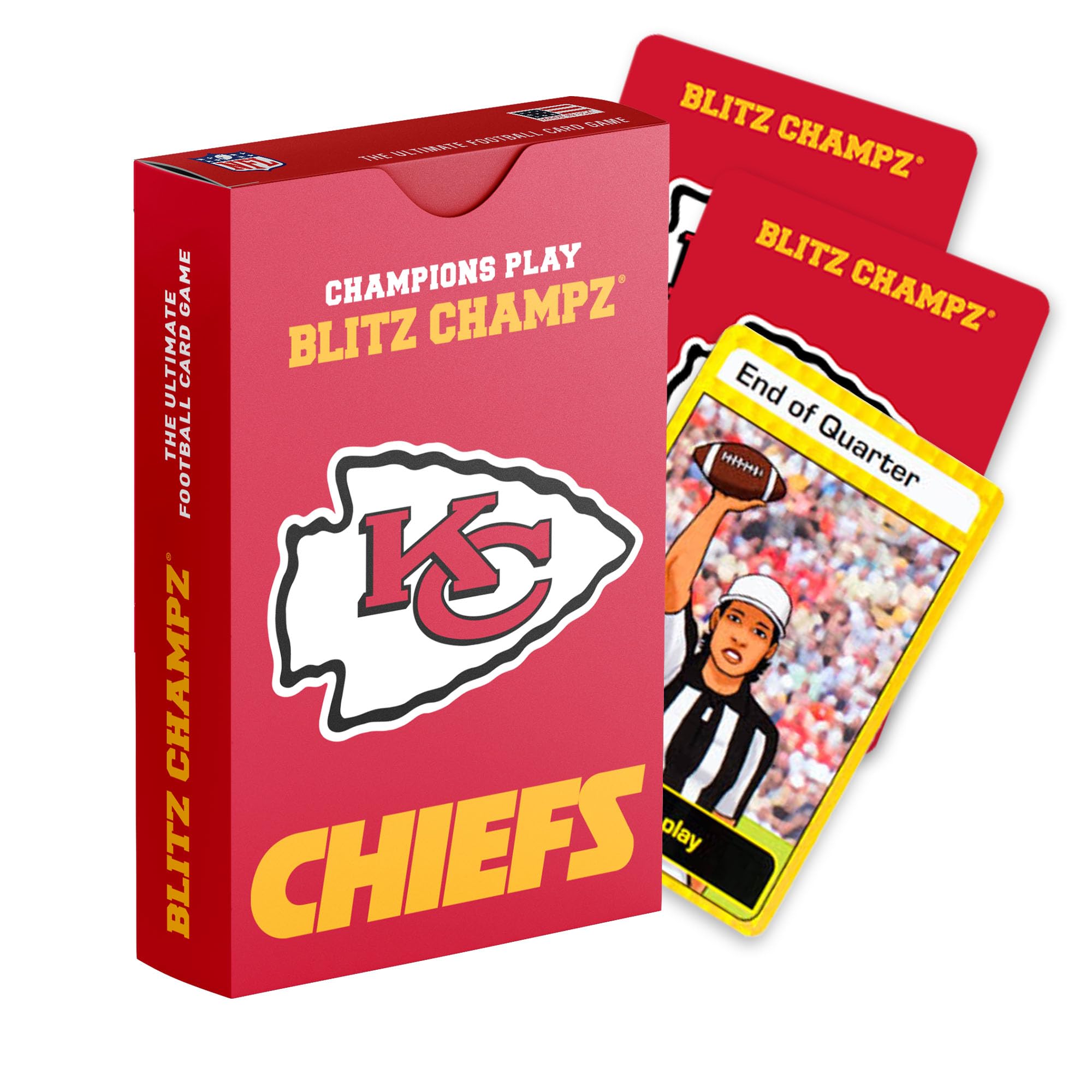 Blitz Champz Kansas City Chiefs – Officially Licensed NFL Playing Cards & Chiefs Gifts for Men & Women, Fun Travel Card Games for Adults & Kids Ages 7