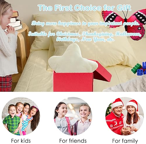 Miniatura 6 de zhidiloveyou Almohada de estrella de felpa blanca, almohada en forma de estrella de peluche lindo juguete para niños 15.7 pulgadas