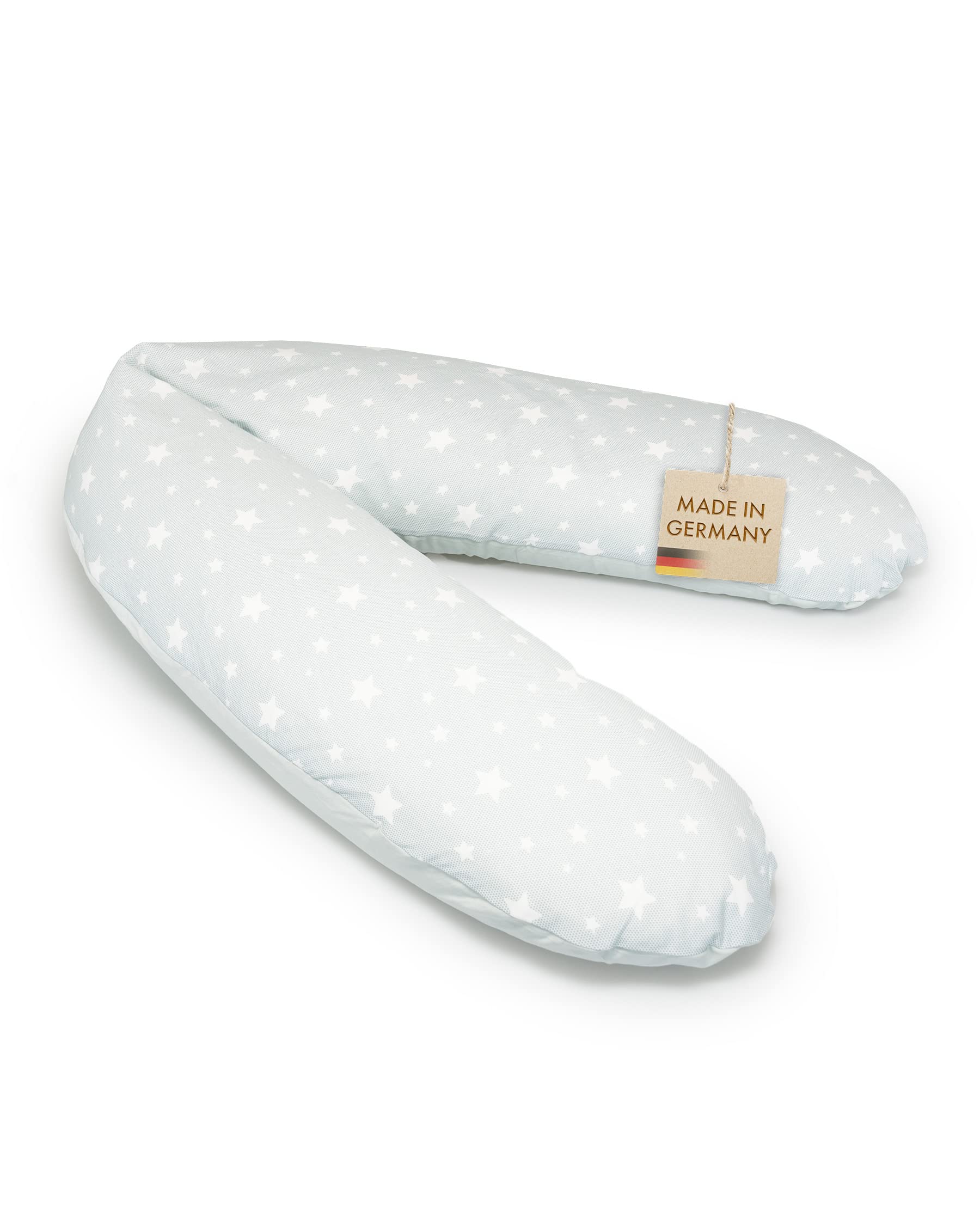 pic Bear Poduszka do karmienia Premium – wysokiej jakości poduszka ciążowa – przyjemna w dotyku poduszka do leżenia z bawełny – poduszka do spania na boku – 194 cm Premium – Ice Stars