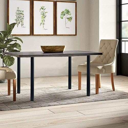 Miniatura 8 de QLLY Patas de metal ajustables de 28 pulgadas, patas cuadradas para muebles de mesa de oficina, juego de 4 (negro)