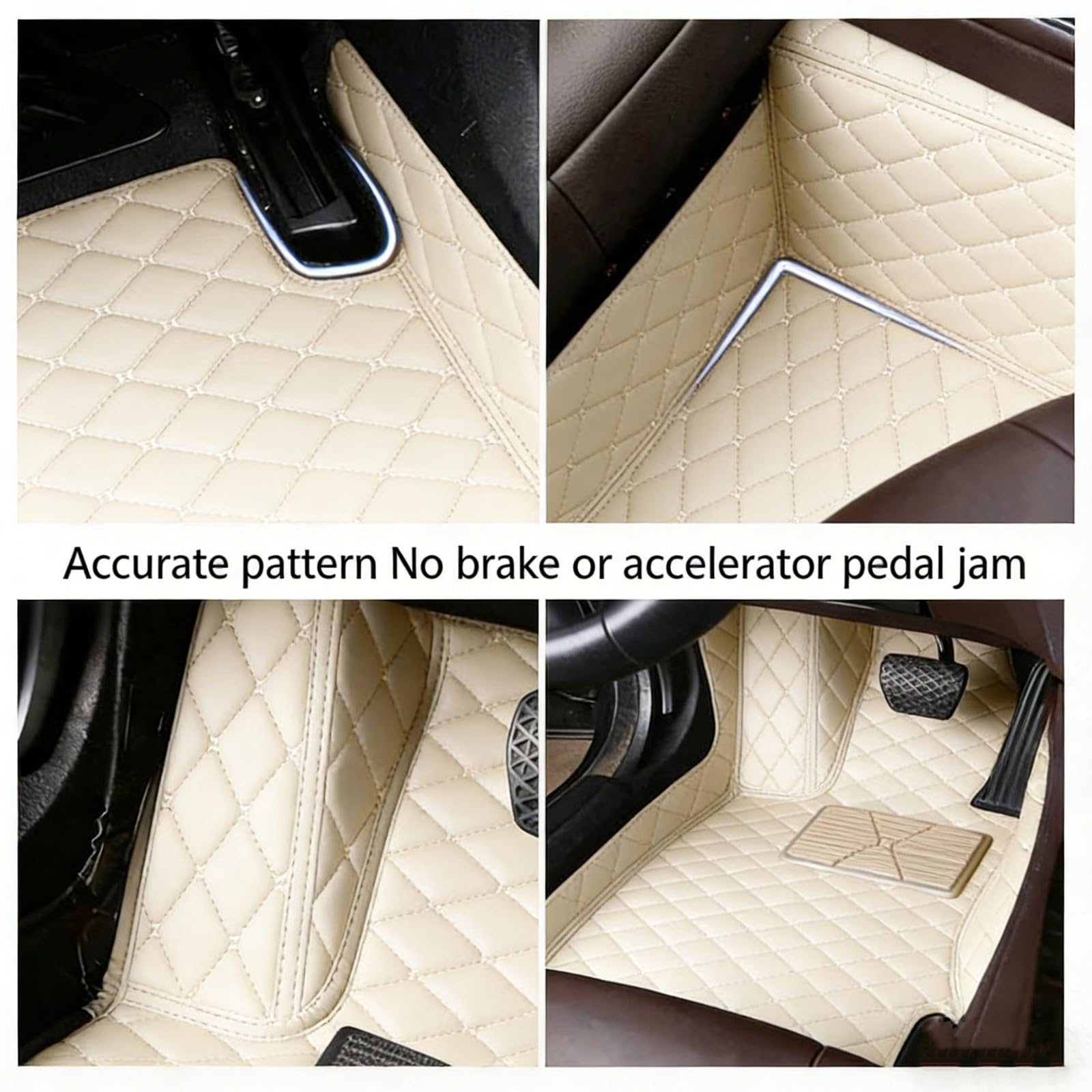 Alfombrillas Coche para Volkswagen Passat B6,2007-2016, Beige, Impermeable, Fácil de Limpiar, Ecológico, Apto para Todas Las Estaciones