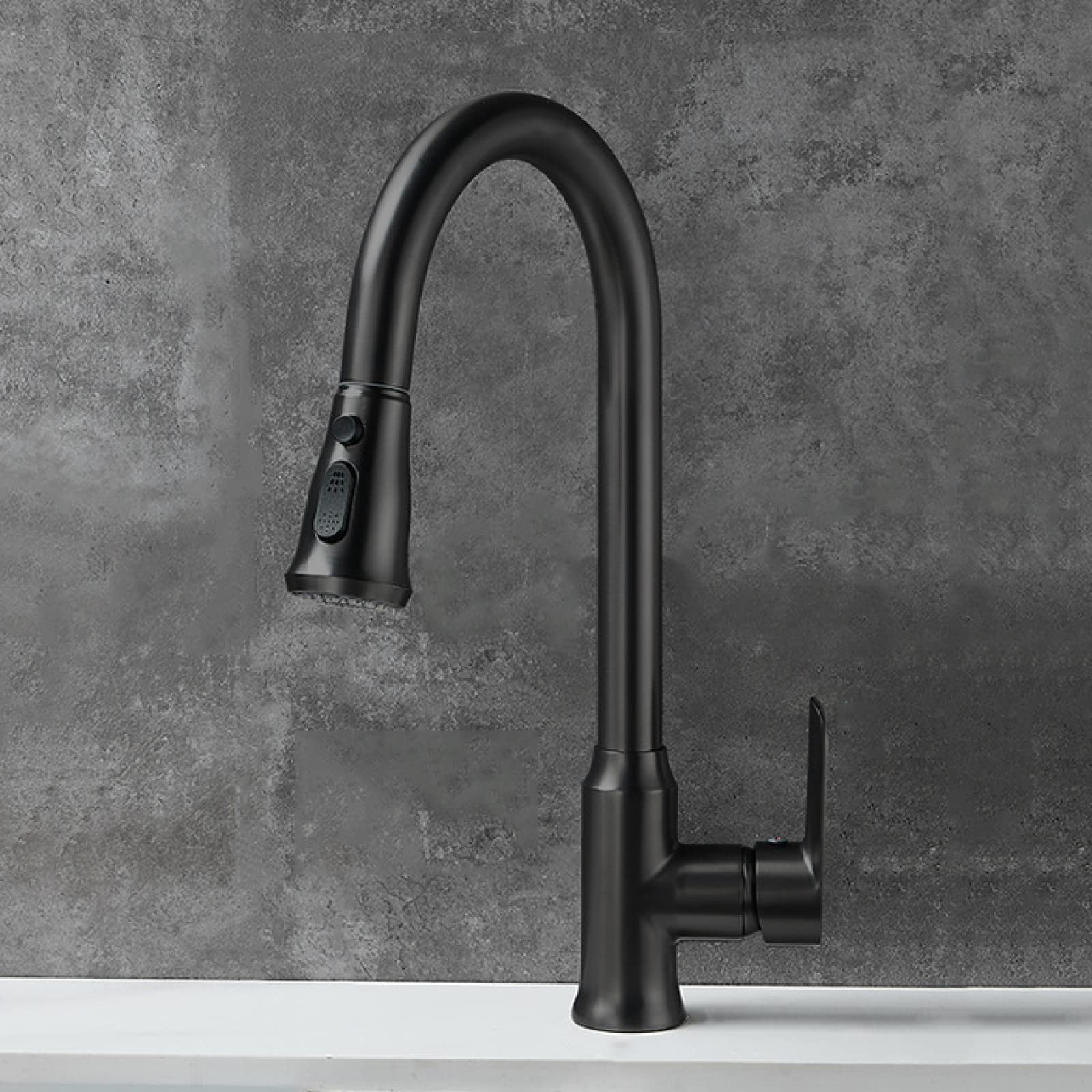 Robinet de cuisine SNK amovible pour laver facilement les grands plats noirs