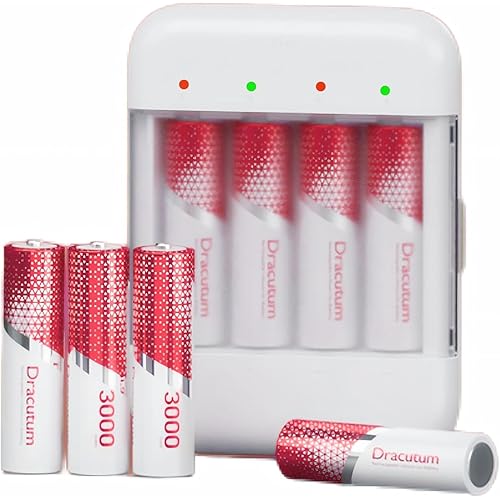 Rechargeable AA Batteries Lithium with Charger, 8 Pack 1.5V 3000mWh Double A Battery Rechargeable,Long Lasting Pilas Recargables Lithium ion AA Battery