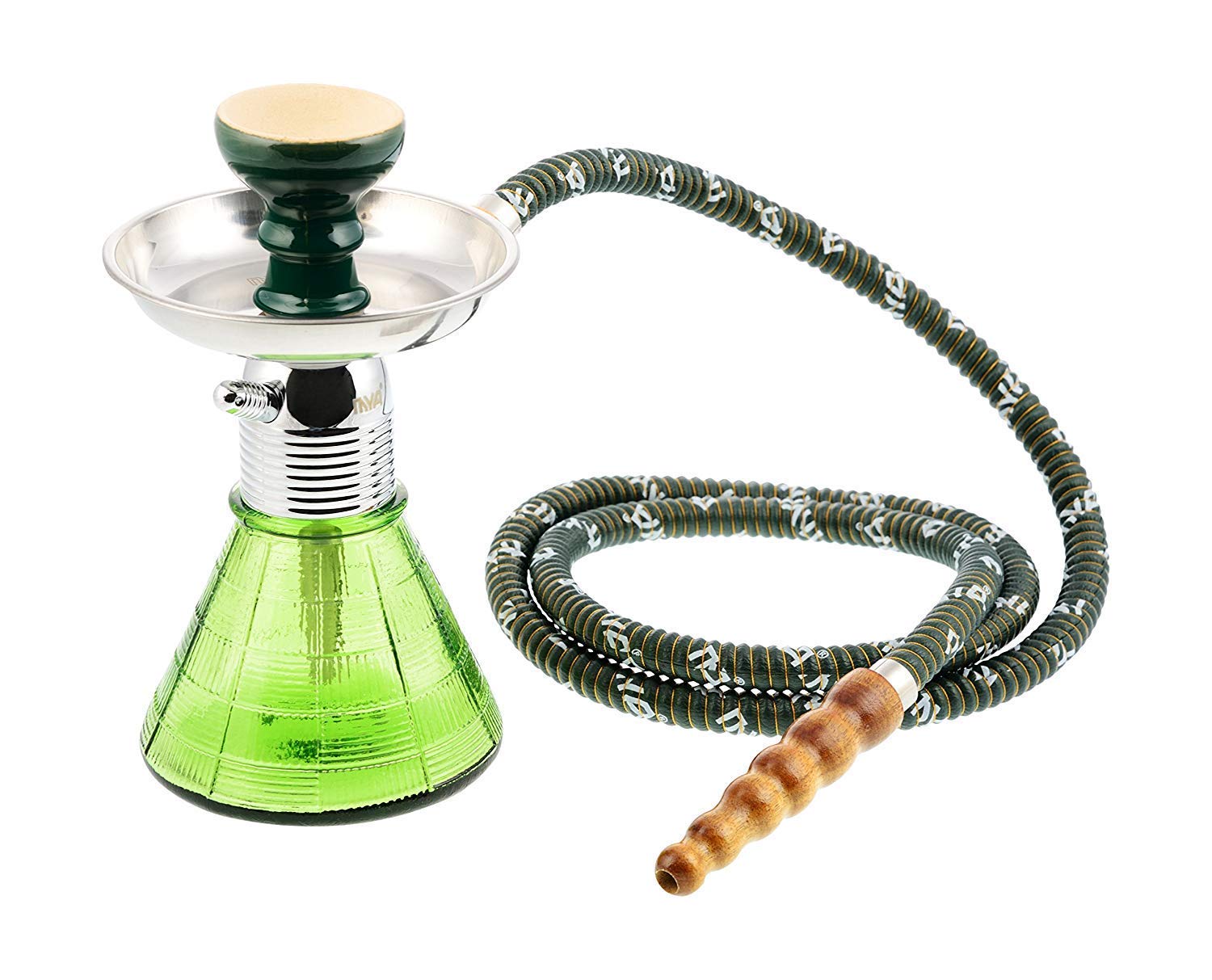 Hive RK – MYA Petite Hookah 9 inch Glass Hookah Pot Use in Party Club Pub Home Deco (Green)