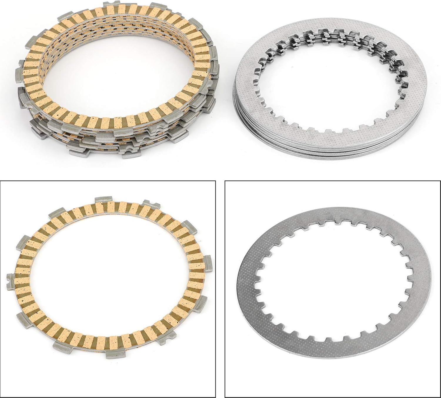 Bruce & Shark Clutch Plate Kit Friction & Iron Plates Fit for Honda TRX700 XX8/XX9/XXB 2008-2011