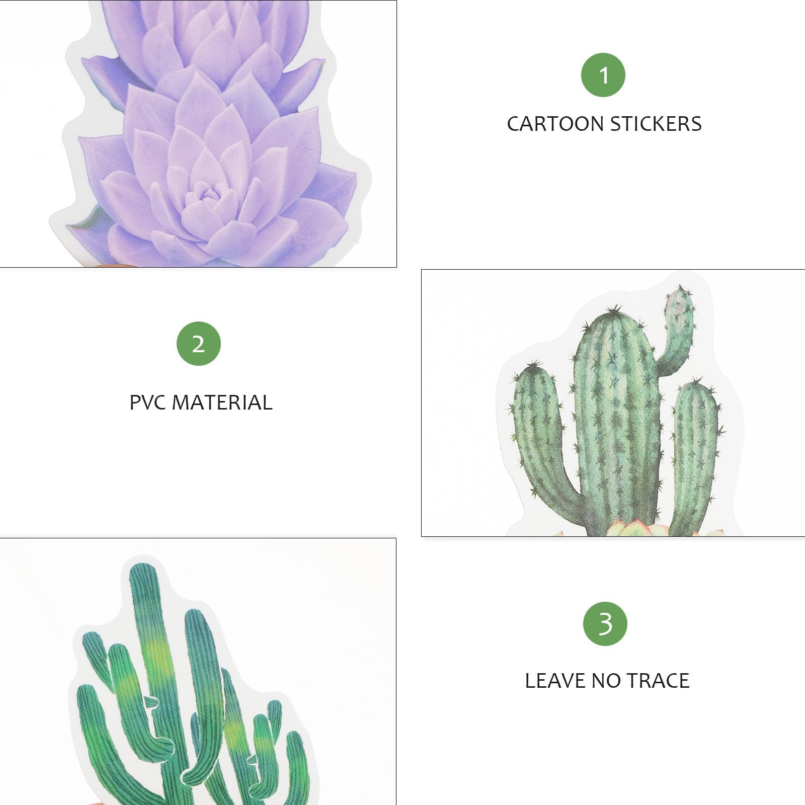 5 Ensembles Autocollants Étanches De Motifs De Plantes Cartoonesques Pour Décoration De Véhicules Ordinateurs Et Accessoires Autocollants Réutilisables Sans Trace 150 Pièces * 5