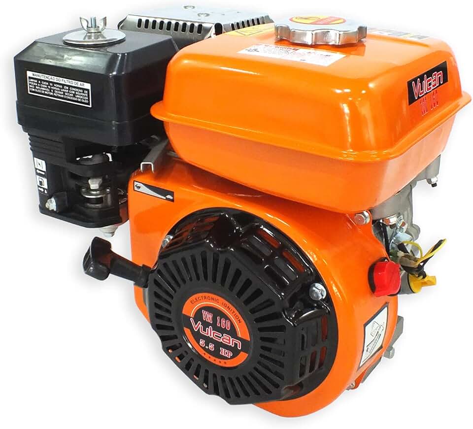 Vulcan Trent Motor Estacionário Gasolina 4T 163Cc 5,5Hp Com Sensor De Óleo Vm160