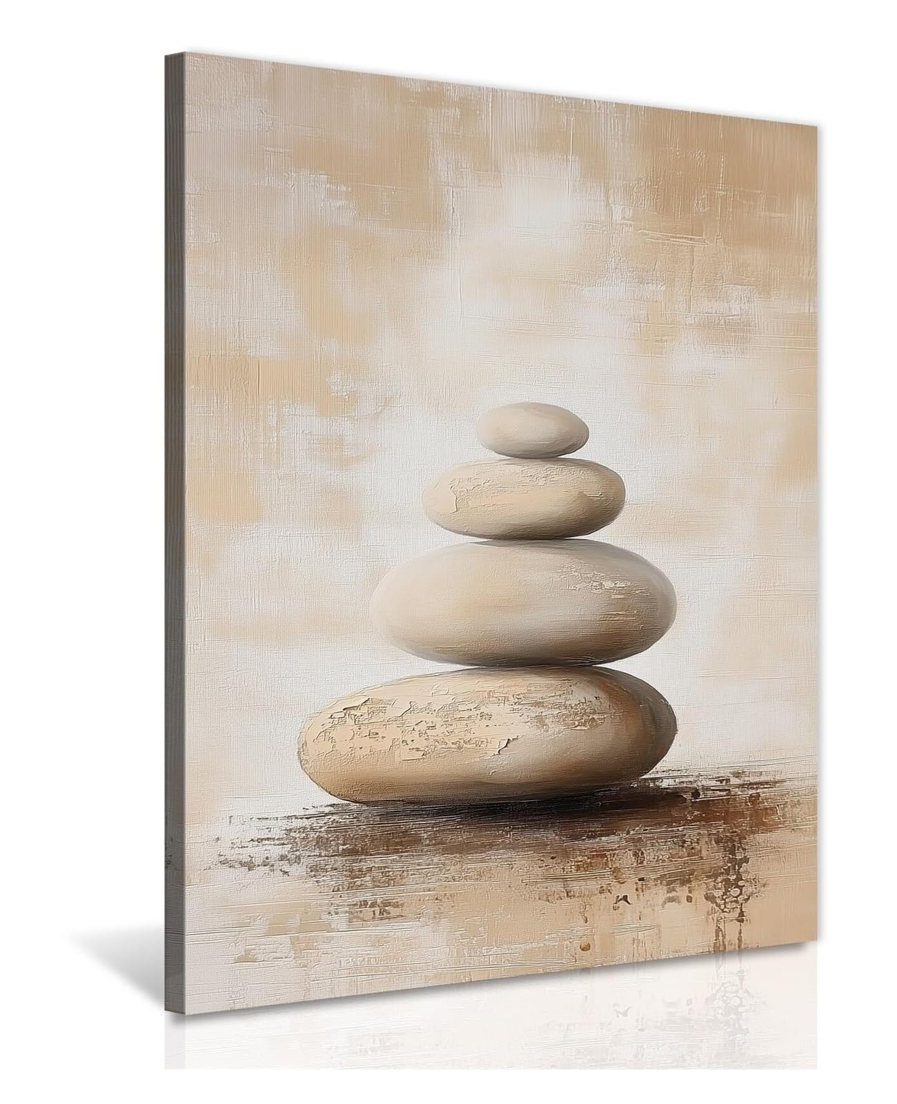 XTVVTODJXT Spiritual Zen Wall Decor - Minimalist Stacked Stones Artwork Poster for, Yoga Room, Spa and Space(Unframed,08x12inch(20x30cm))