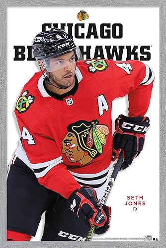 Miniatura 11 de Trends International NHL Chicago Blackhawks - Póster de pared de la serie 23 de Seth Jones, 22.4 pulgadas de largo x 14.7 W, versión premium sin