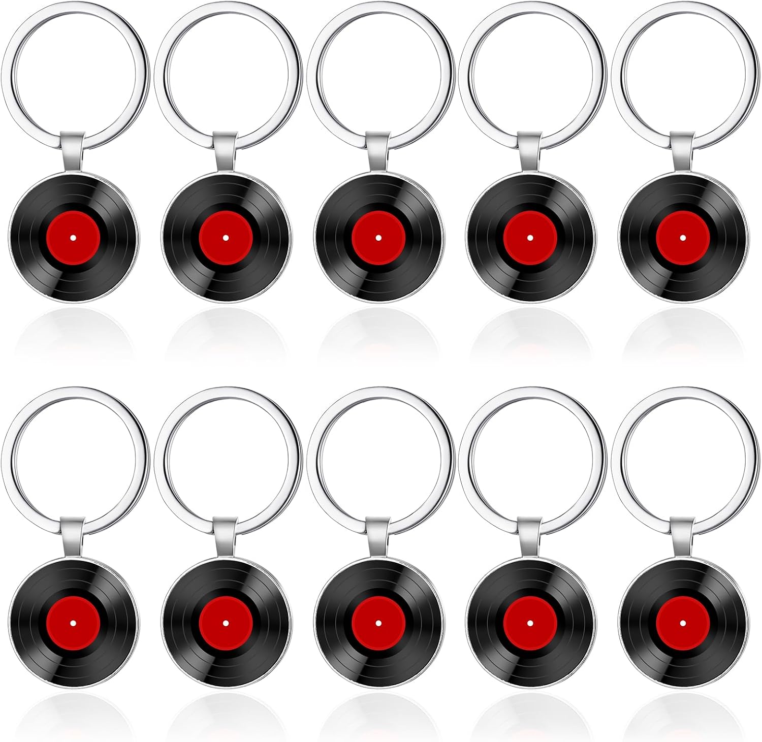 Sureio Vinyl Record Keychain Music Album Metal Charm