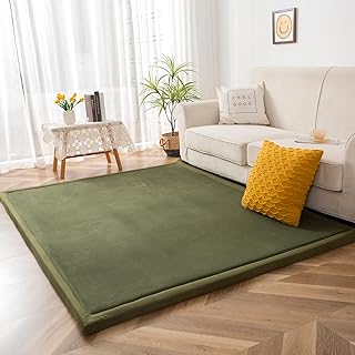 MAXYOYO Coral Velvet Area Rug, Thick Japanese Tatami Mat Living Room Car...