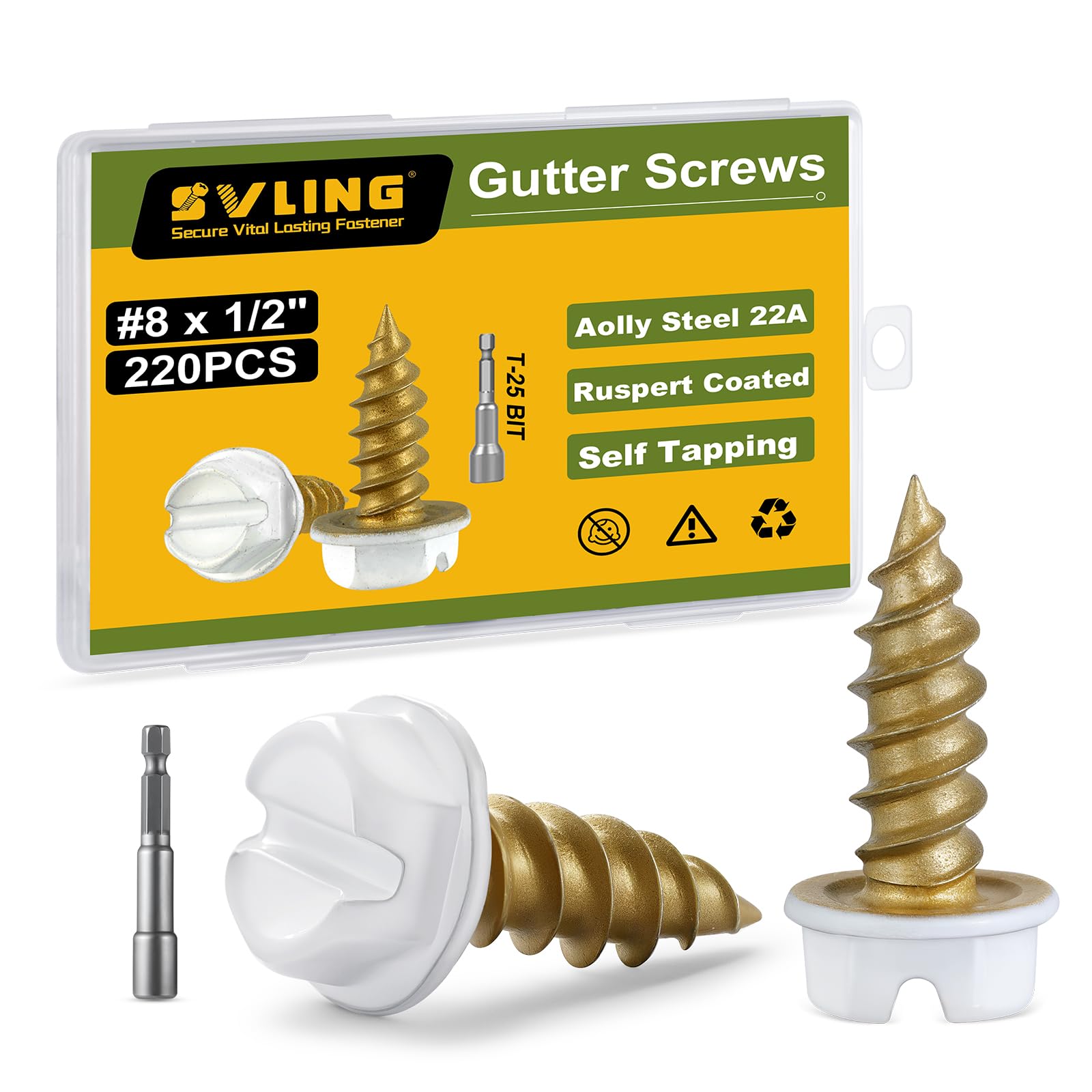 Stainless Steel Self-Tapping Screws - 110 Pack -16