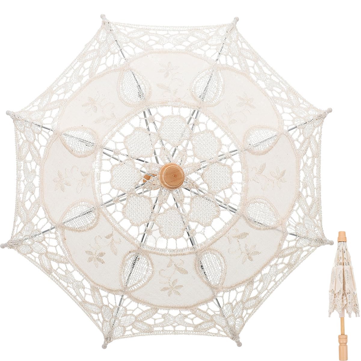 CALLARON 3stücke Hochzeits-regenschirm Aus Spitze Mit Stickerei Eleganter Brautschirm Für Fotoshootings Leicht Und Tragbar Romantisches Hochzeitszubehör Für Stilvolle Hochzeiten