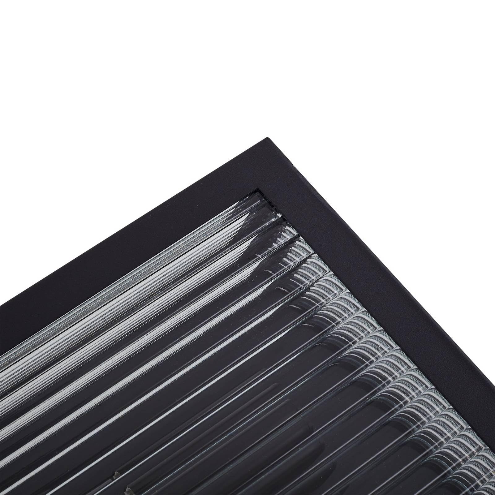 Lindby Deckenlampe Bolgar spritzwassergeschützt Modern Schwarz Metall 2 flammig E27 Aufbau-Deckenleuchte