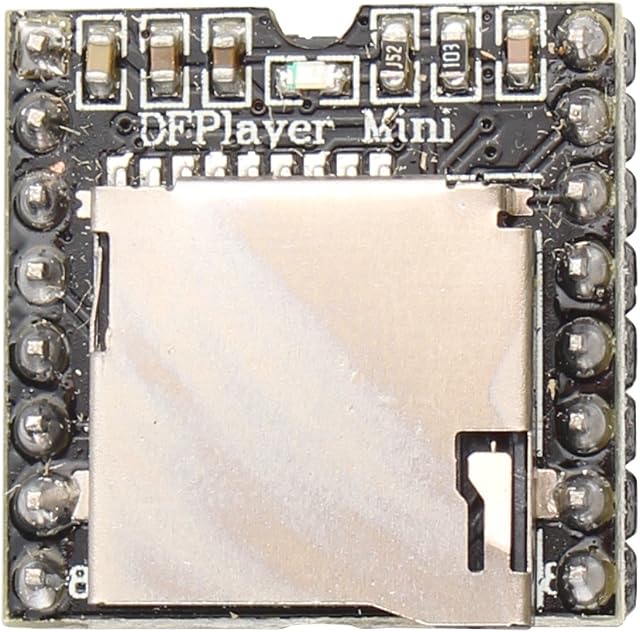 HALJIA DFPlayer Mini MP3 Player Module 24-bit DAC Output Directly Connect to Speaker, Support TF Card, Compatible with Arduino Raspberry Pi etc.