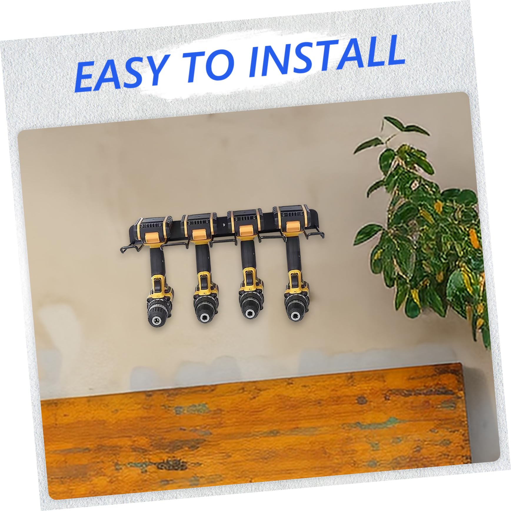 Wandmontierter Werkzeugständer mit Hoher Tragfähigkeit aus Kohlenstoffstahl und Einfacher Installation für Bohrmaschinen für Garage und Heimwerkerbedarf
