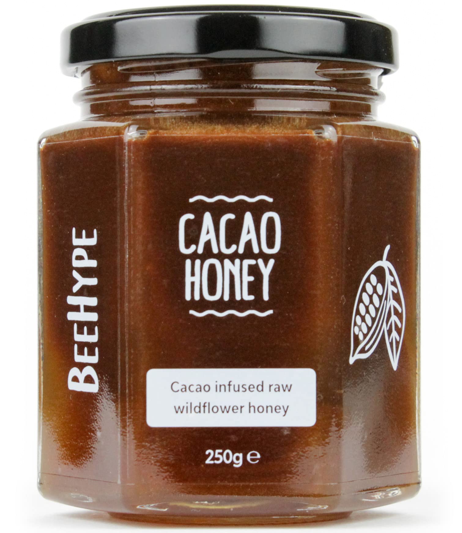 BeeHype Cacao Honey - Low-Calorie Alternative with NO Palm Oil and NO Refined Sugars – Vegetarian, Nut and Dairy-Free - 250g