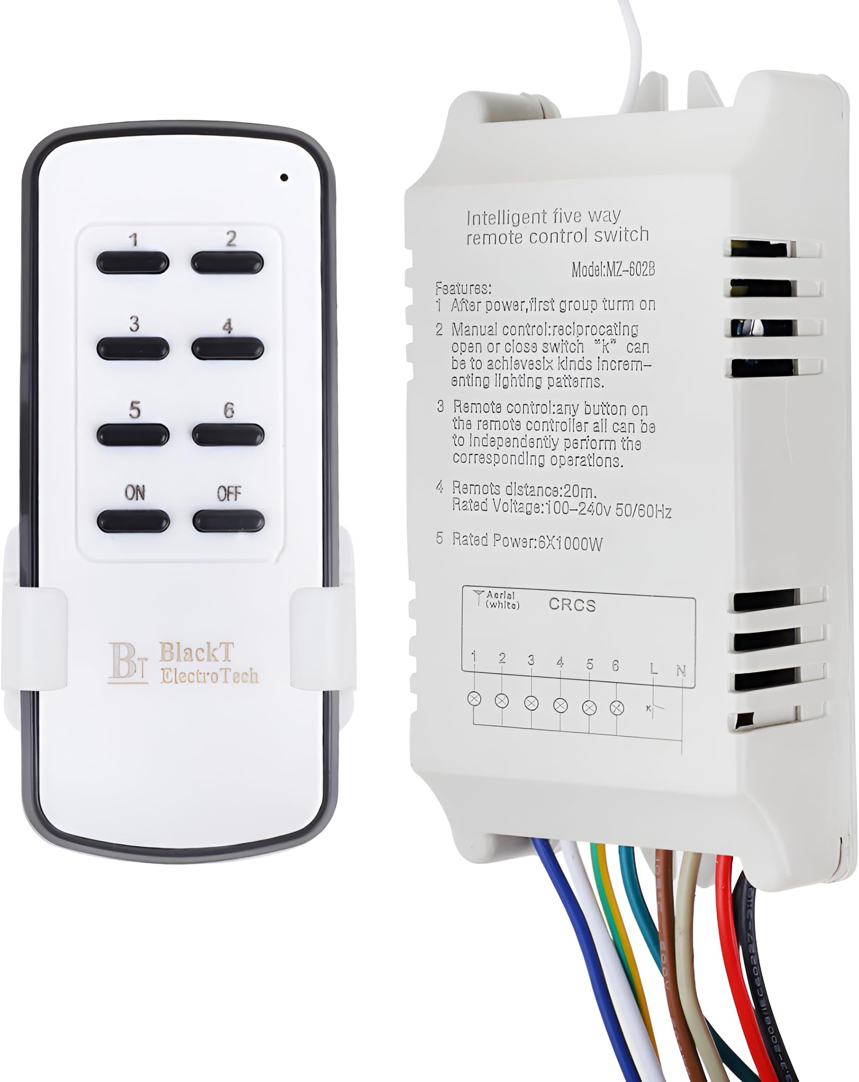 240 Volt RF Remote control switch for 6 Channel (Long Range 70 Mtr)